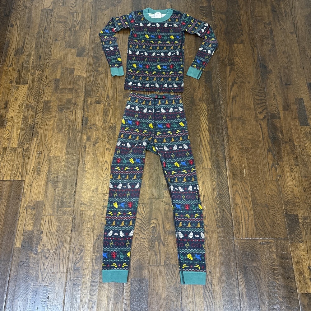 Hanna Andersson Harry Potter Pajamas Kids 8 130 Organic Cotton Hogwarts Set